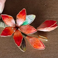 Orange brooch