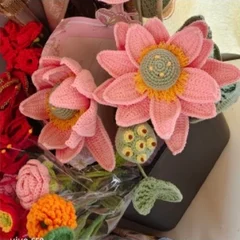 Pink lotus bouquet