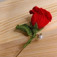 Rose brooch