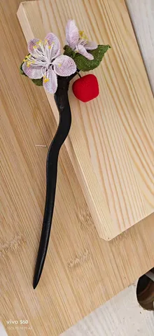 Apple flower hairpin